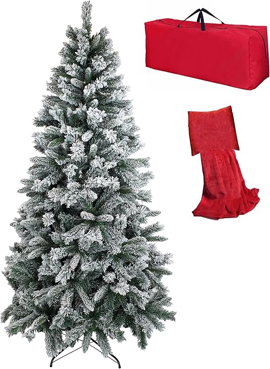 Toto piccinni albero di natale artificiale innevato ignifugo 240 cm