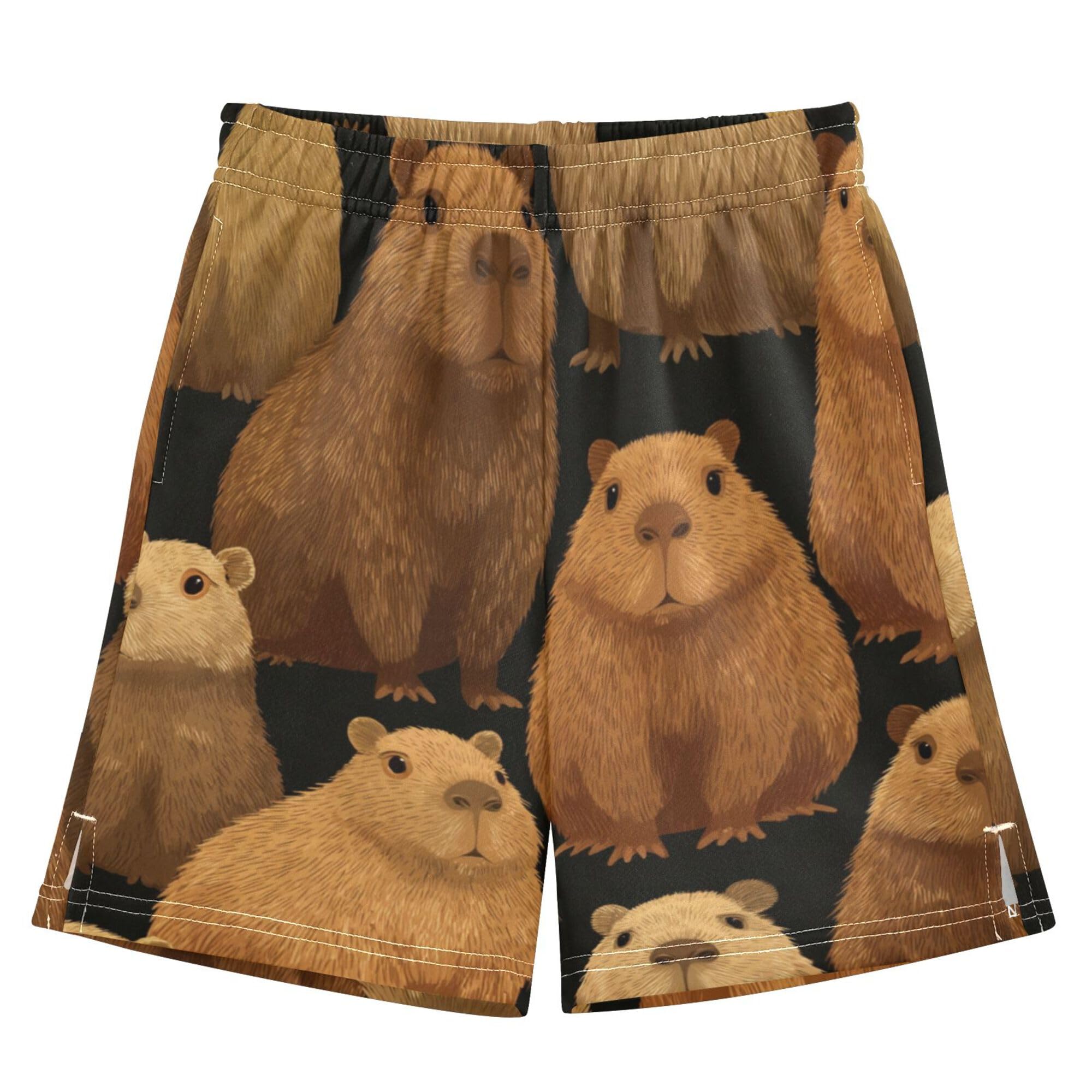 Boys' Shorts Drawstring Waist Summer Beach Casual Sweat Athletic Shorts with Pockets