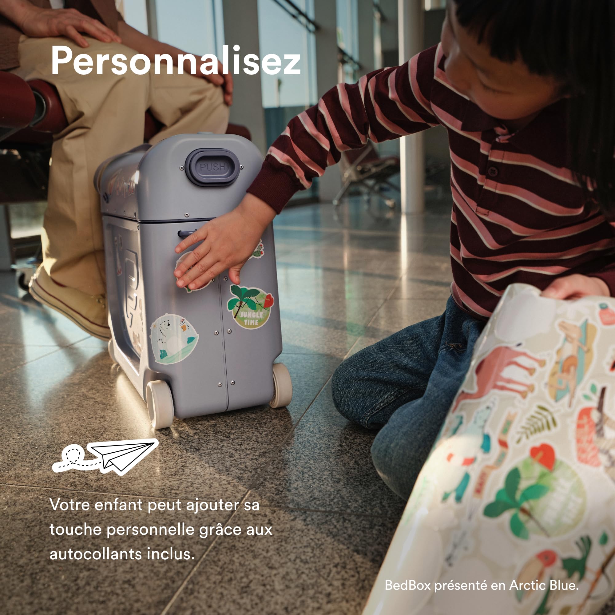 Pack JetKids sac à dos enfant + valise BedBox 2.0 Hazy lilac - Stokke