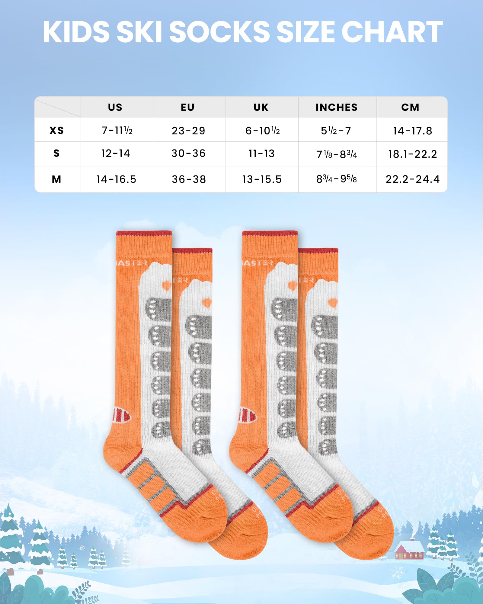 Calzini Antiscivolo Bambino Calzini Da Sci OutdoorMaster Per - Foto 11