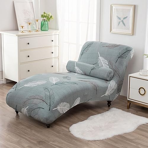 Miniatura 7 de Funda estampada para tumbona interior sin brazos, funda elástica para silla de sala de estar o dormitorio, funda elástica sin brazos (C)