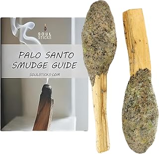 Soul Sticks 2 Pack Palo Santo Pops - Sacred Wood Incense Sticks for Cleansing, Meditation & Aromatherapy - Natural Scented Smudging Sticks with Herbs, Resin and Palo Santo Powder - (Rosemary)