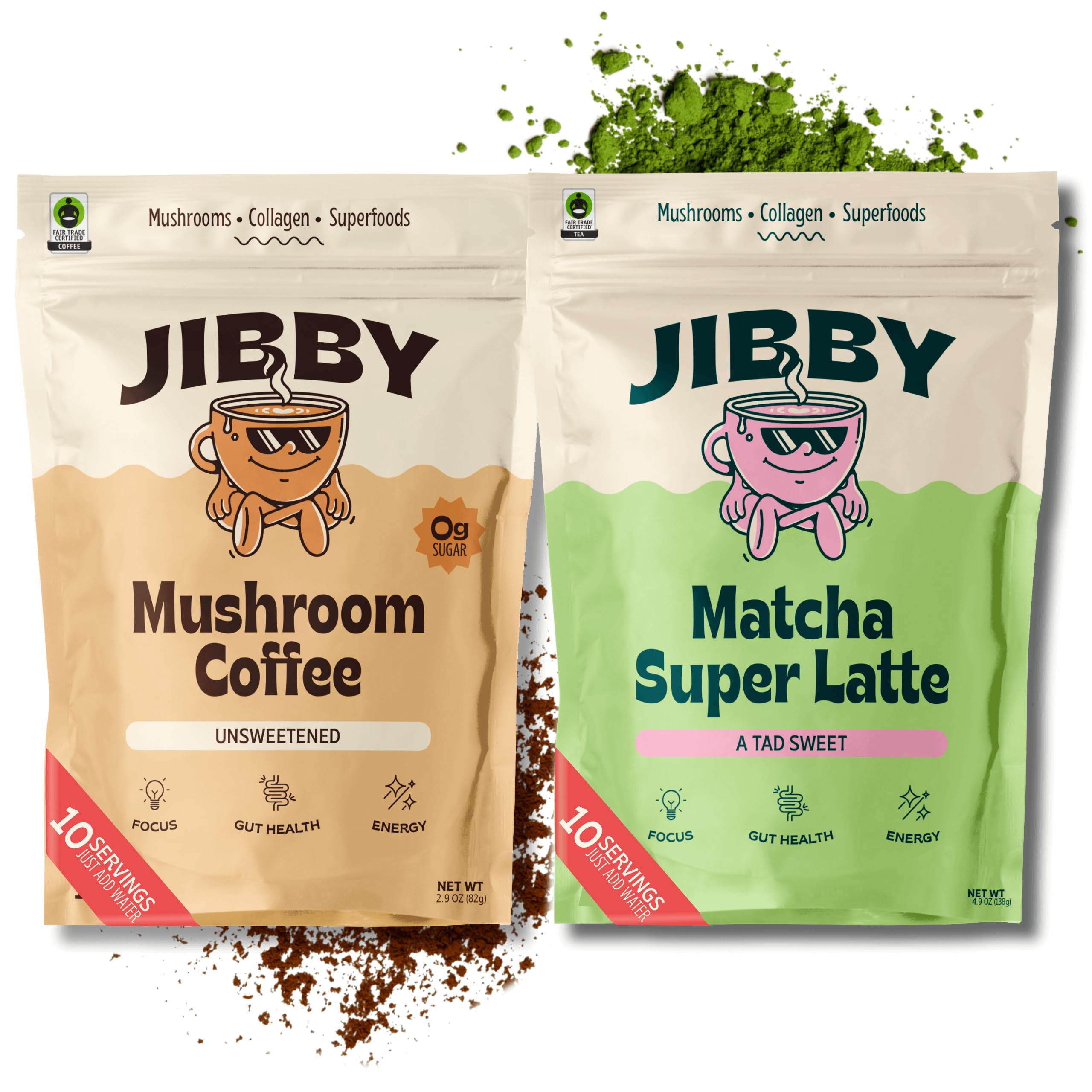 抹*茶様 ジョビー(JOBY) , koolehaoda,Insta360,Ul Amazon.com: Jibby Mushroom Coffee and Matcha Super Latte Bundle