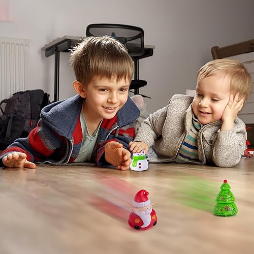 Miniatura 3 de ArtCreativity Autos de Navidad  Juego de 6 autos de tracción hacia atrás  Juguetes para niños con diseños navideños  Juguetes temáticos de Navidad