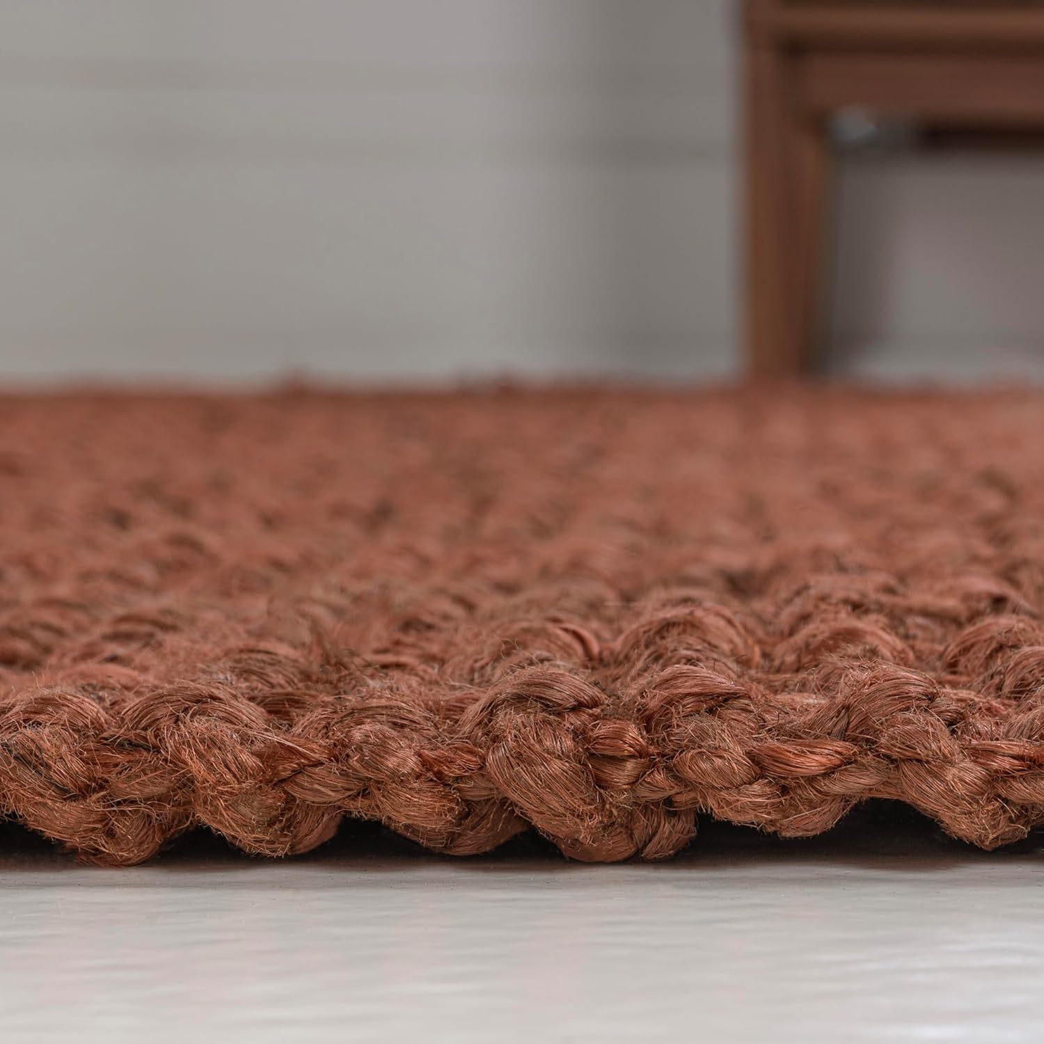 JONATHAN Y Pata Hand Woven Chunky Jute Terracotta Indoor Area Rug, 3x5, Bohemian, Rustic, Cottage, Easy-Cleaning for Living Room, Bedroom, Kitchen, Non-Shedding (NRF102F-3)