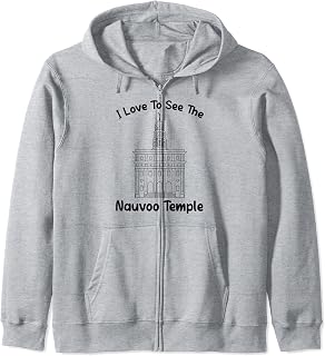 Nauvoo IL Temple, I love to see my temple, primary Zip Hoodie