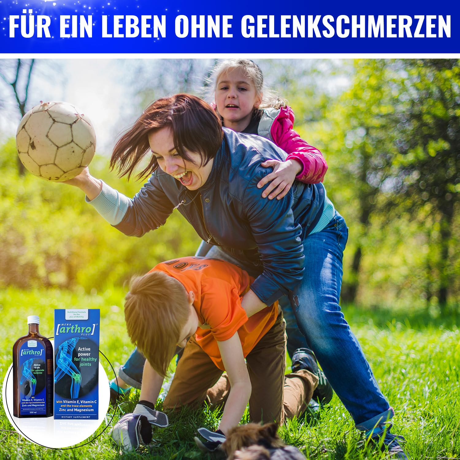 MENA arthro Plus - Flüssige Nahrungsergänzung für starke Gelenke - Made in Germany