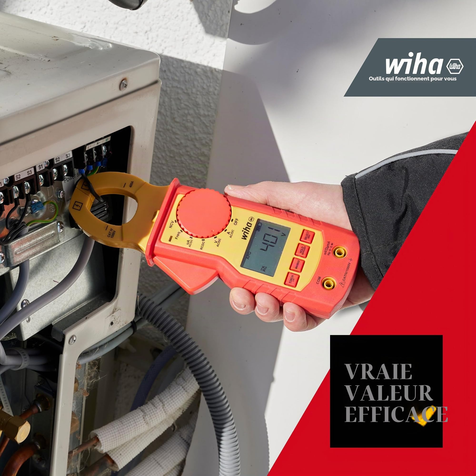 Wiha 45219 Pince ampèremétrique numérique CAT IV 1000 V