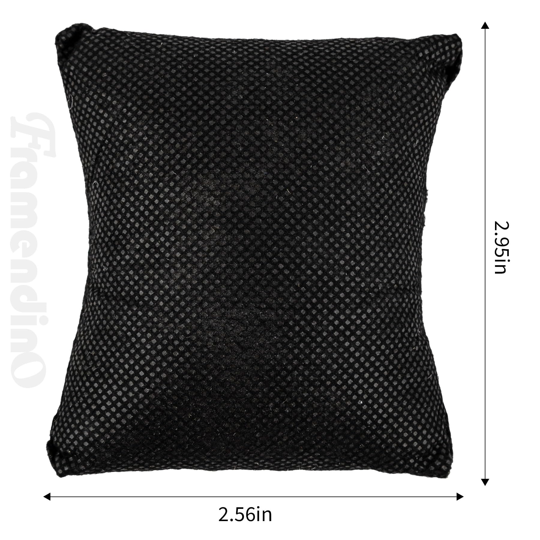 Framendino, 20 Pack Non Woven Bracelet Watch Pillow Display for Jewelry Black