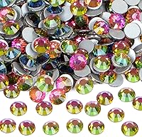 Vista 31 de 2880 diamantes de imitación para arte de uñas, sin termofijación, fijación con pegamento, cristales redondos de vidrio con base plana para hacer