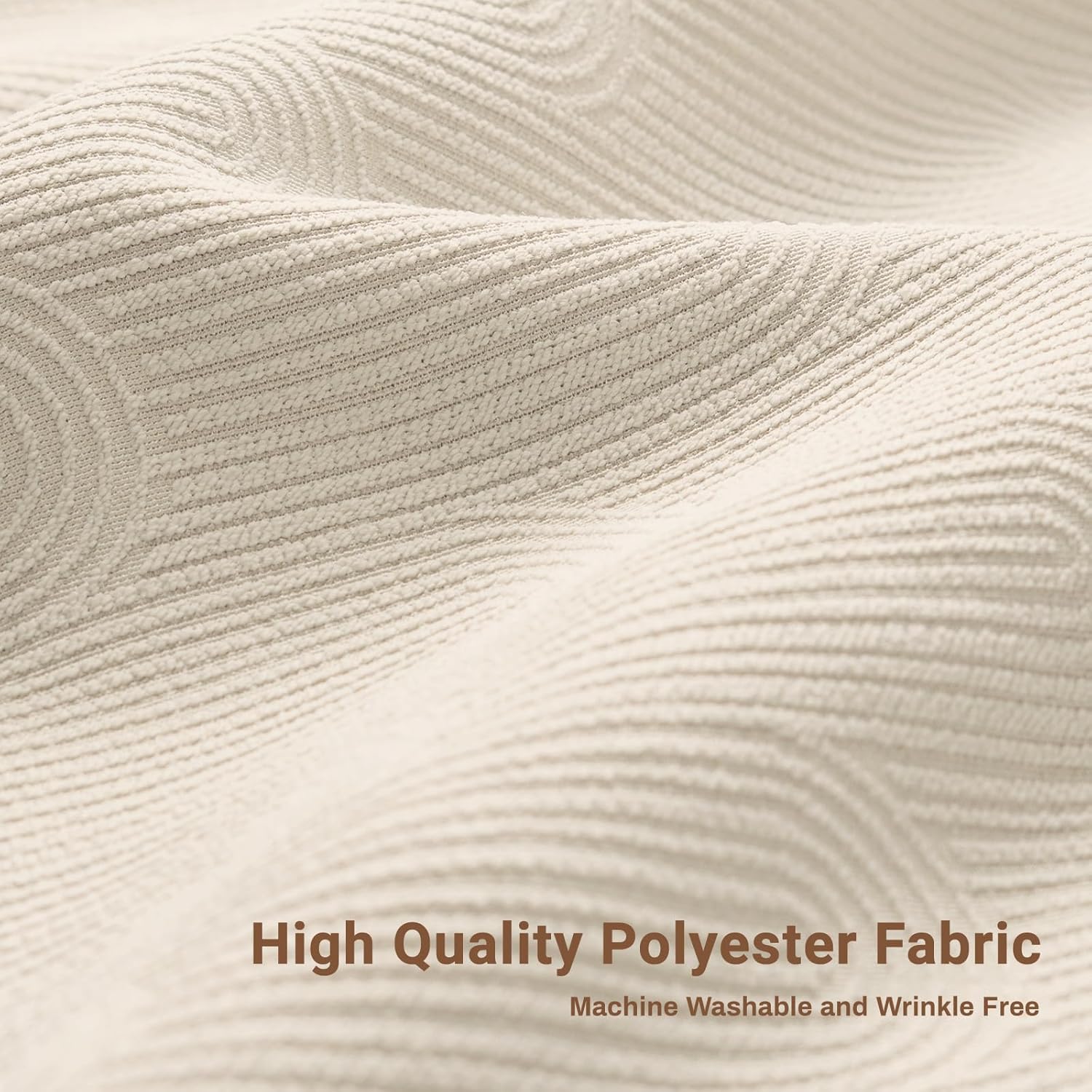 BTTN 78 Inch Shower Curtain, Long Modern Boho Arch Textured Waterproof Fabric Shower Curtain Set with 12 Hook, Mid Century Minimalist Luxury Cloth Shower Curtains for Bathroom, 72x78, Beige/Cream