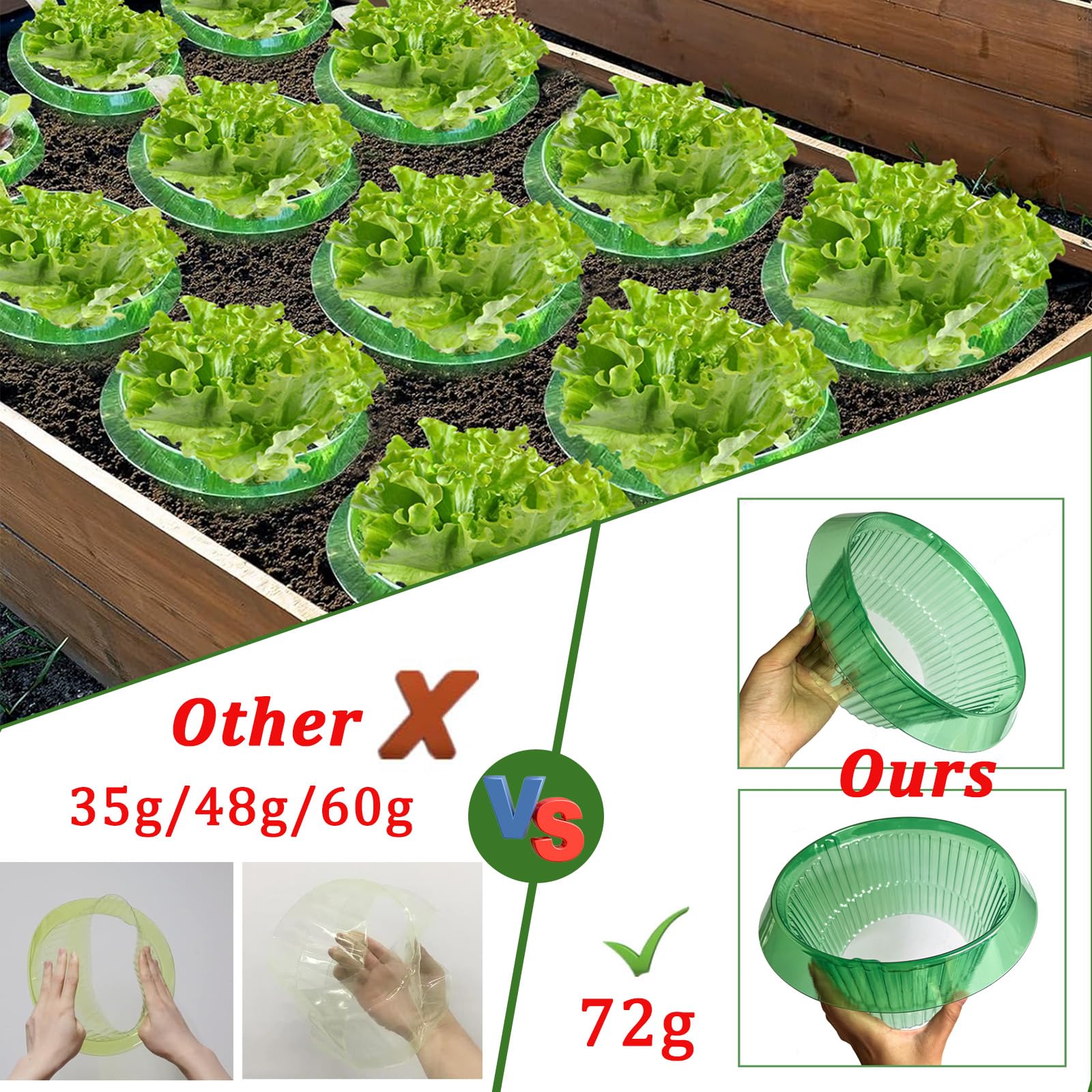 Collare Anti-lumache, Protezione Anti-lumache, Granuli Anti-lumache, Protegge le Piante Senza Agenti Chimici (12 PZ)