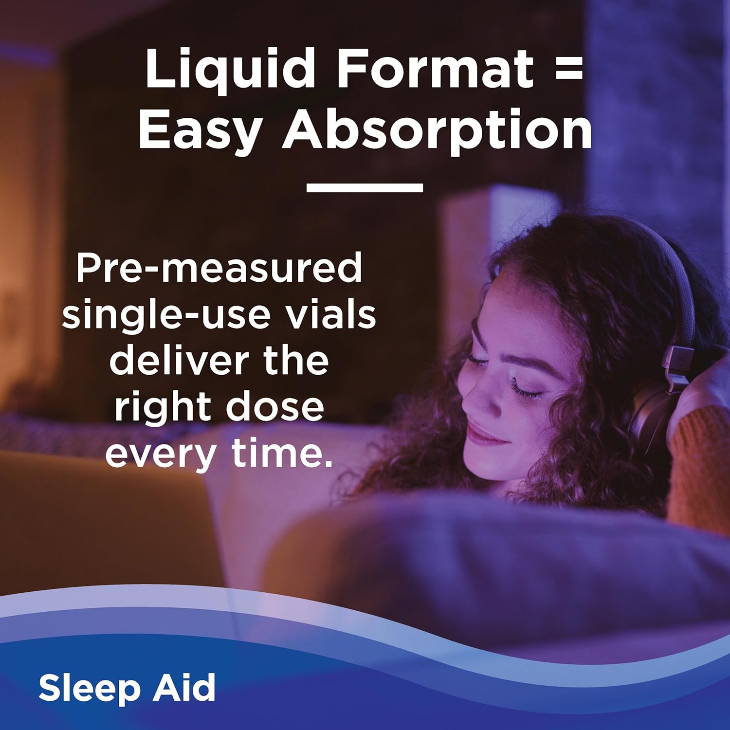 CalmCo Adult Sleep Aid Vial – Nighttime Sleep Aid with Diphenhydramine HCl 25mg, Non-Habit Forming Liquid Sleep Aid for Adults, Help You Fall Asleep Fast for Better Sleep, Mixed Berry Flavor, 18 Count