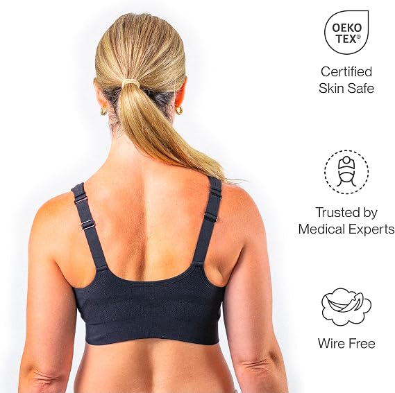 PRAIRIE WEAR HuggerVIDA | Medium Compression | Post-Masectomy Everyday Recovery Bra | Medium Coverage | Zipper Closure