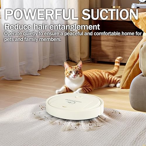 Miniatura 3 de Aspiradora robot, con un sistema de limpieza integral 3 en 1 que aspira y trapea. Cuenta con una potencia de succión de 2000 Pa, perfecta para