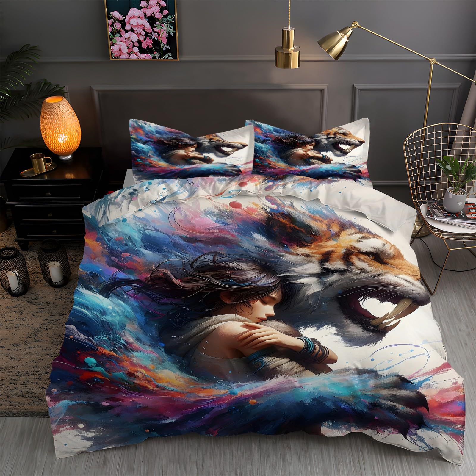 Housse de Couette Respirante 200x200 cm pour Éviter la Transpiration Nocturne et les Zips Coincés