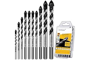 Professional 10-Piece Masonry Drill Bit Set for Brick and Other Materials