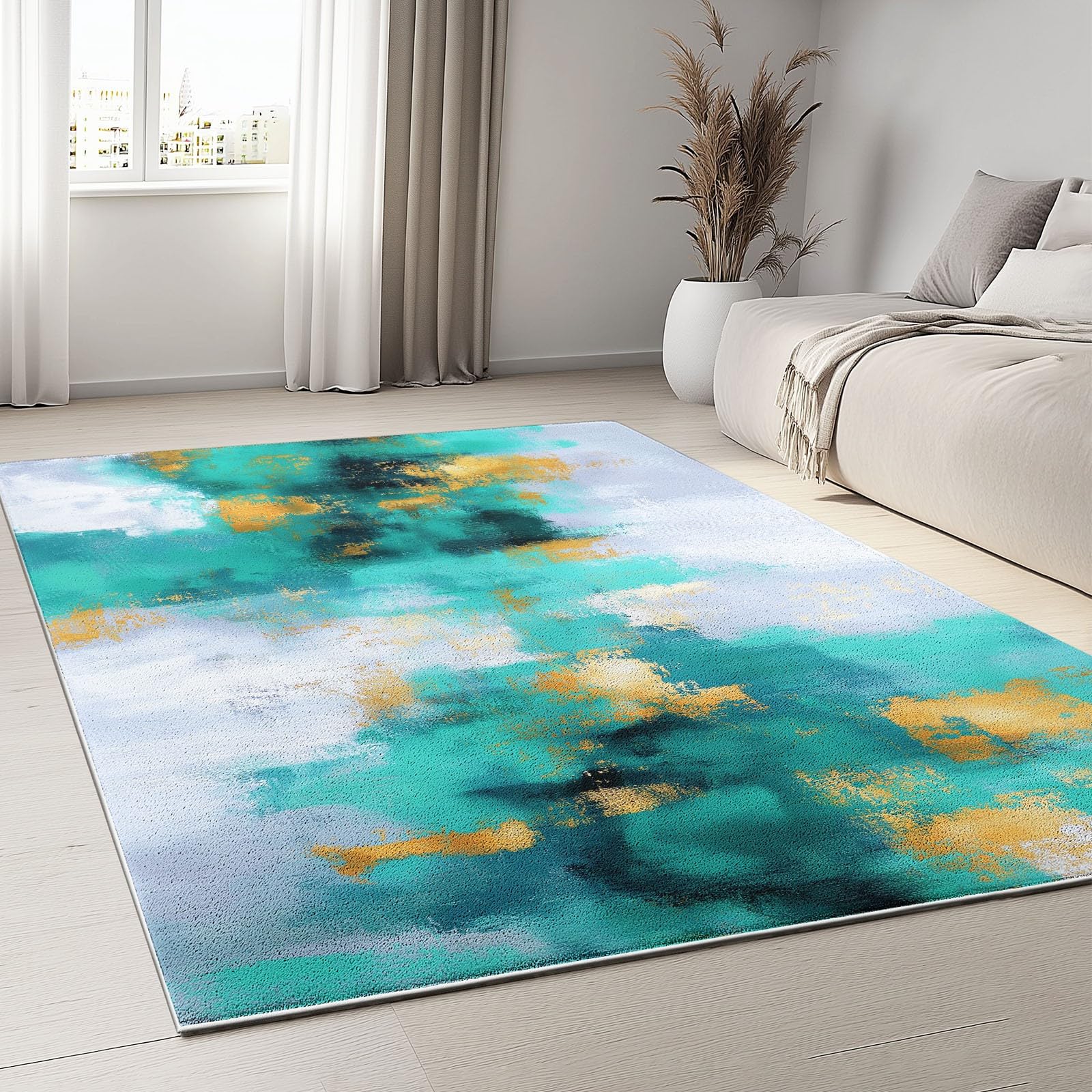 Alfombra de pintura al óleo para decoración de dormitorio y salón