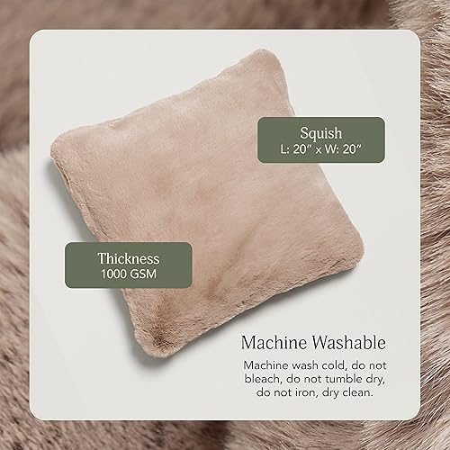 Miniatura 2 de UnHide Squish - Almohada de piel sintética - Almohada extra suave - Almohada de forma cuadrada, relleno de poliéster, lavable a máquina, perfecta