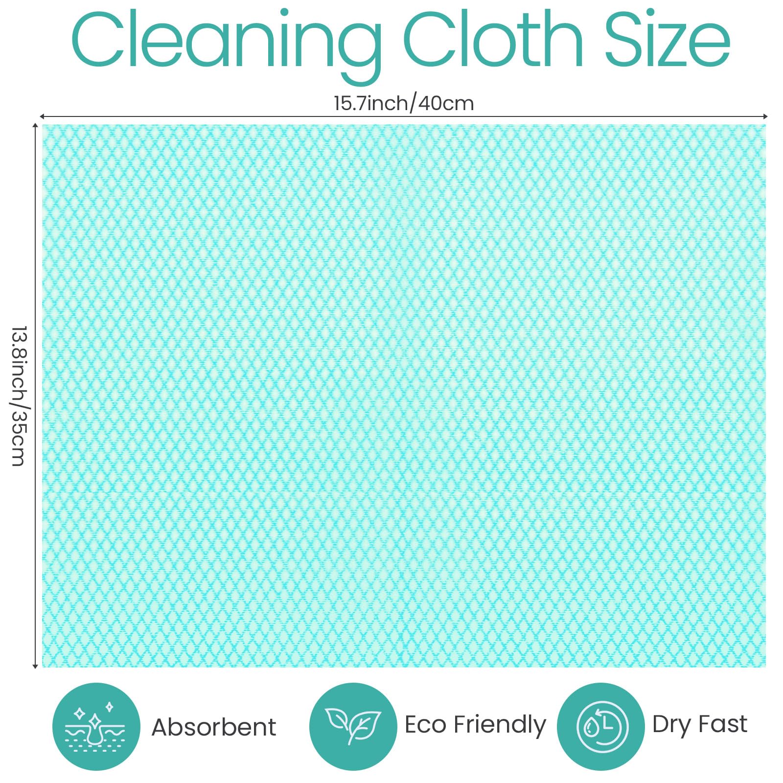 Tioncy 400 Pcs Disposable Cleaning Cloths Reusable Handy Wipes for Kitchen Multi-Purpose Dish Towels and Dish Cloths Absorbent Cleaning Cloth Cleaning Wipes for Kitchen and Home(Green)