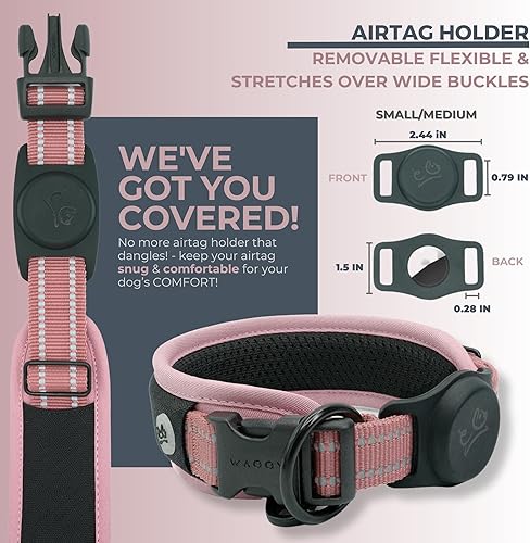 Miniatura 6 de Collar para Airtag para perro, soporte para collar de perro Airtag de alta calidad, ajustable, resistente 3M, reflectante 3M, sin rozaduras, malla