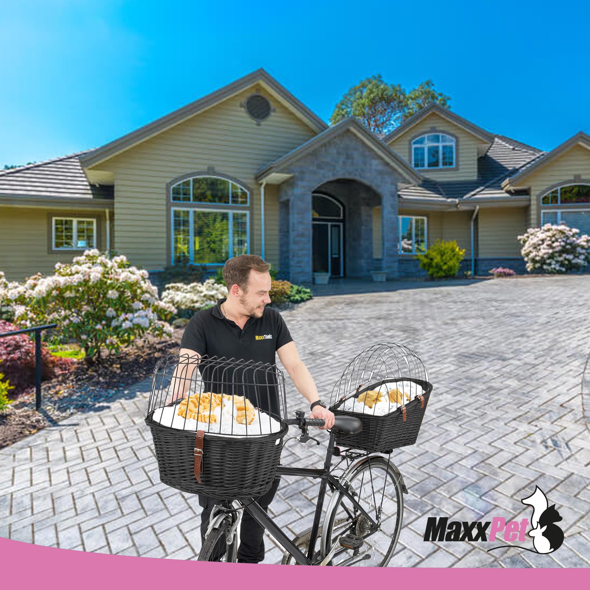 MaxxPet Cestino da bicicletta per cani
