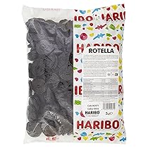 Haribo Rotella, Caramelle Gommose, Vegetariane, Gusto Liquirizia, Busta Sfusa Ideale Per Feste – 2kg