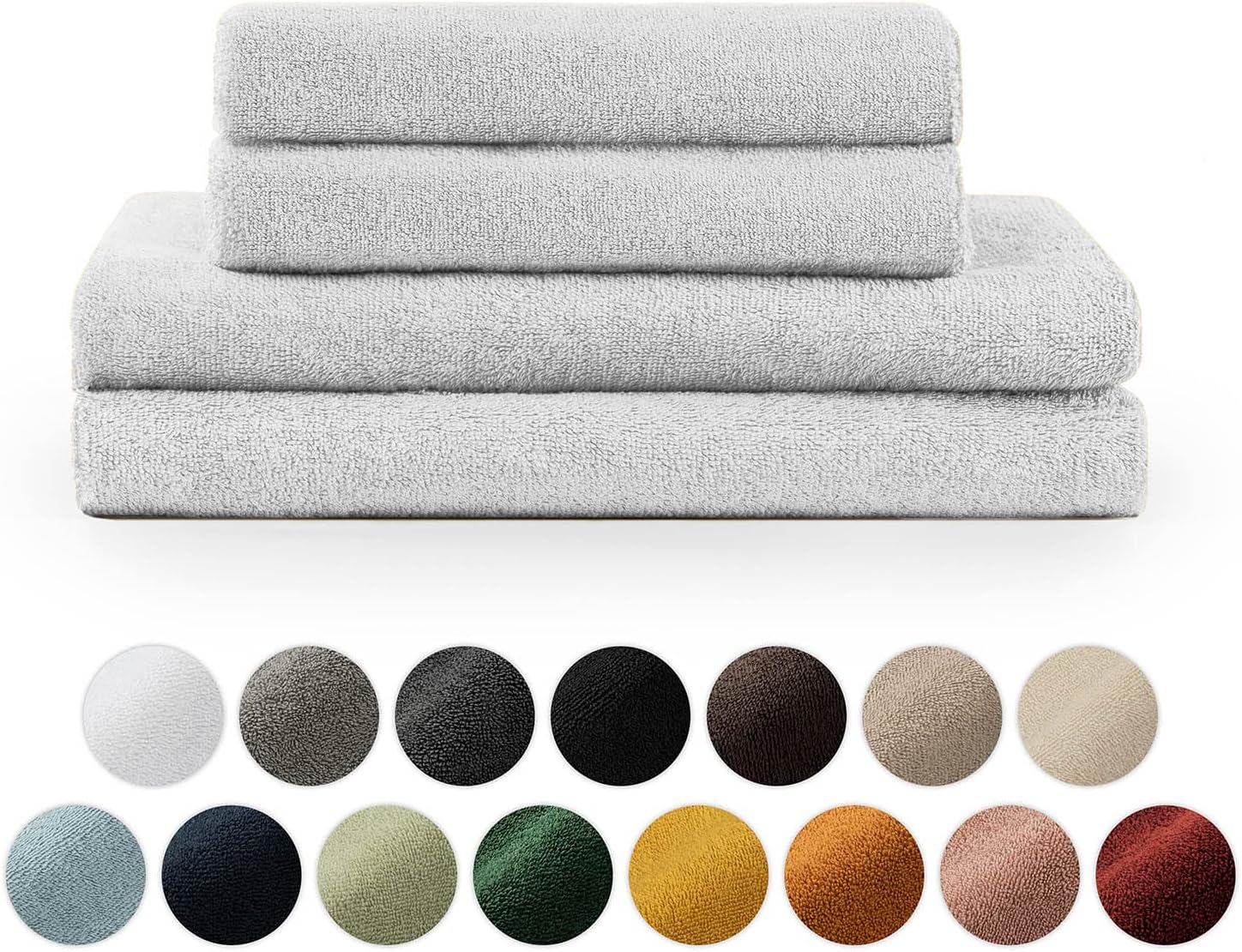 Set 2 Asciugamani Premium Herzbach 50x100cm - Cotone 550g/m² Morbido E Super Assorbente - Foto 3