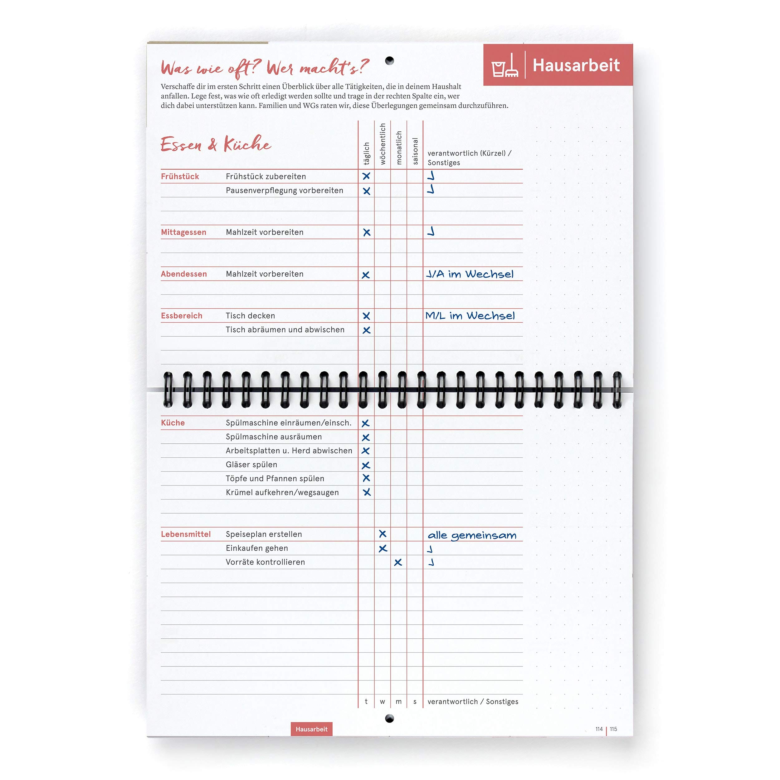 weekview Familienplaner A5 | Undatiert | Menüplanung, Einkauf, Finanzen & Haushaltsorganisation für Familien & WGs