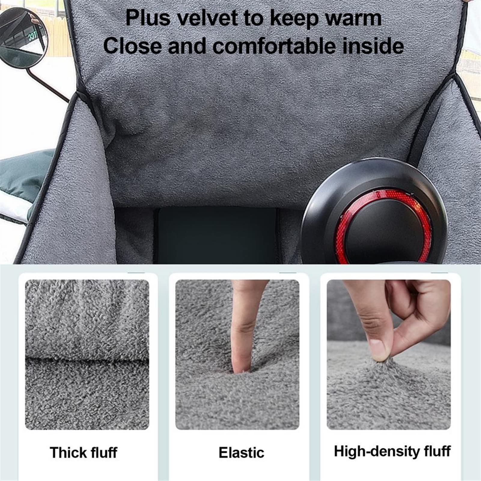 Moto Scooter Pare-Brise Couette Hiver Équitation Coupe-Vent Coton Genou Taille Jambe Couverture Électrique Moto Coupe-Vent Couverture (Color : A)