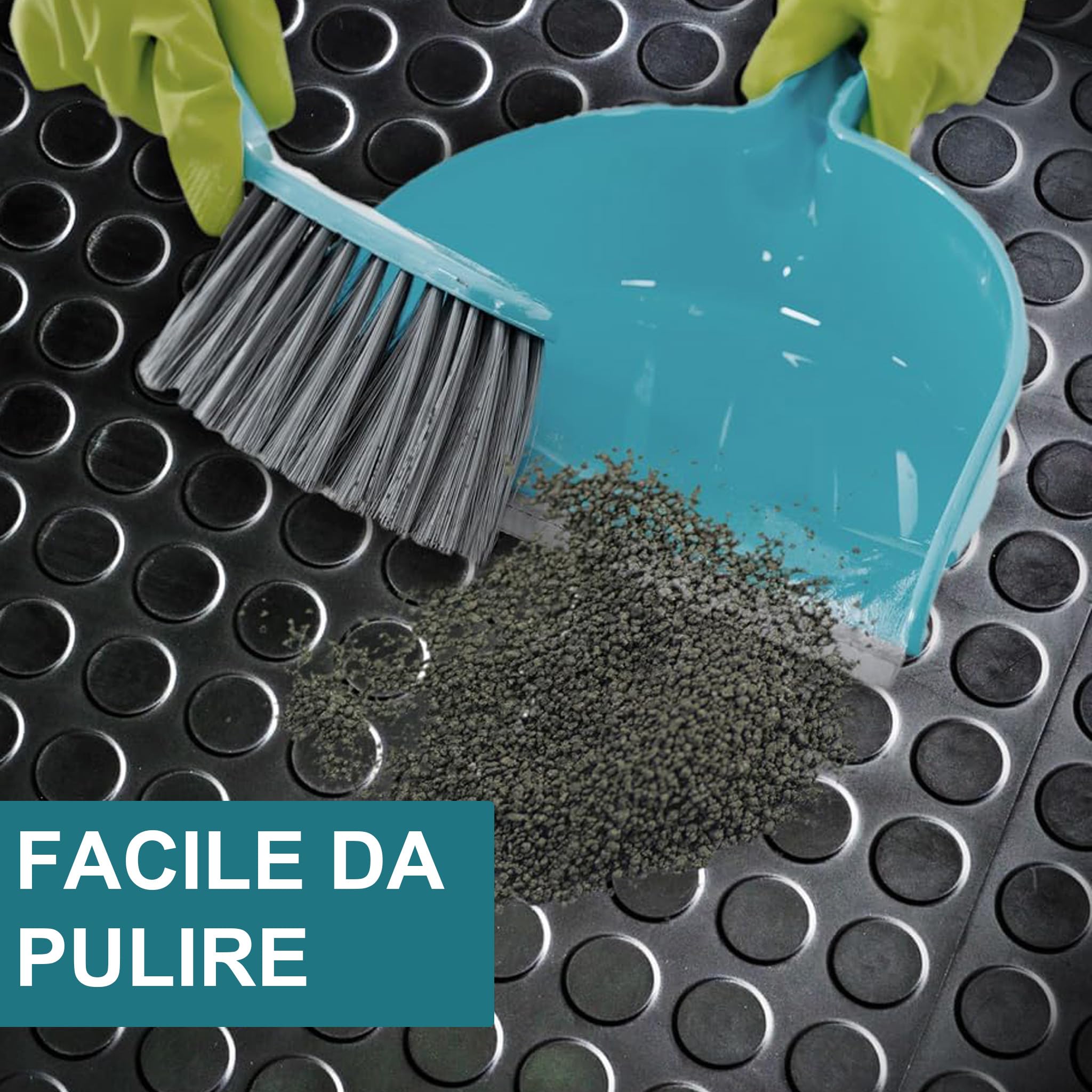 Pavimento PVC Antiscivolo per Garage e Officina – Copripavimento bollato in Rotolo 1mtx20mt, Tappeto Protettivo Industriale per Magazzino, Auto e Fai da Te GRIGIO CHIARO