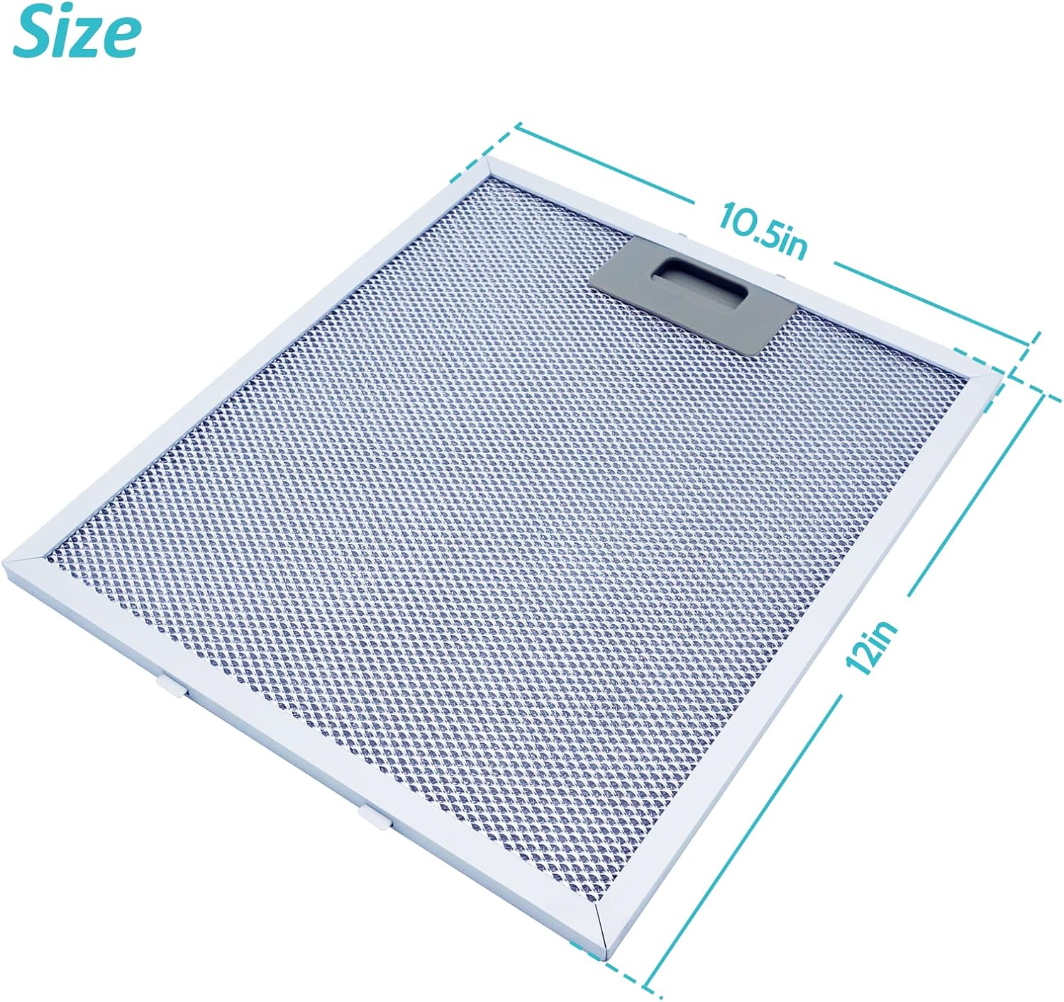 W10169961A Range Hood Filter Replacement,Fits Whirlpool, Ikea, Kitchen Aid, Jenn Air, 3-Layer Aluminum Mesh Hood Vent Filter Replace W10870878,W10875058,W10833076, W10169961,8190858,W11245983(2Pack)