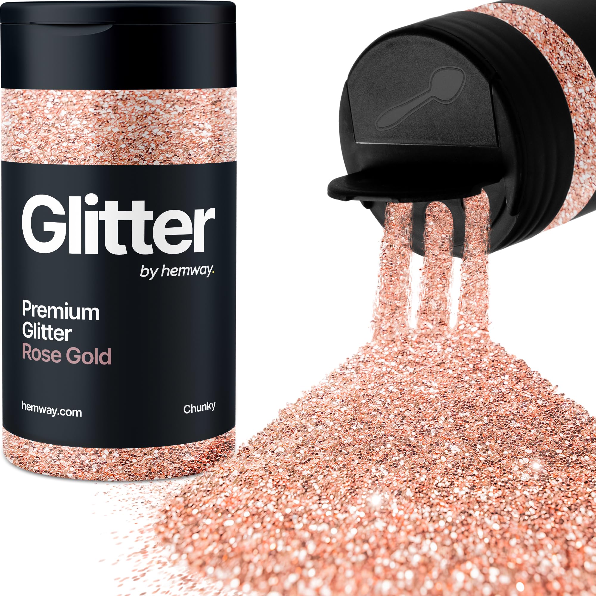 Champagne Gold Glitter Shaker, 130g Ultrafine Glitter, Crafts 1/128" Metallic Flake Champagne Gold Sequins, Resin & Epoxy Crafts, Decorating, Halloween, Christmas Nail, Face, Hemway — view 317