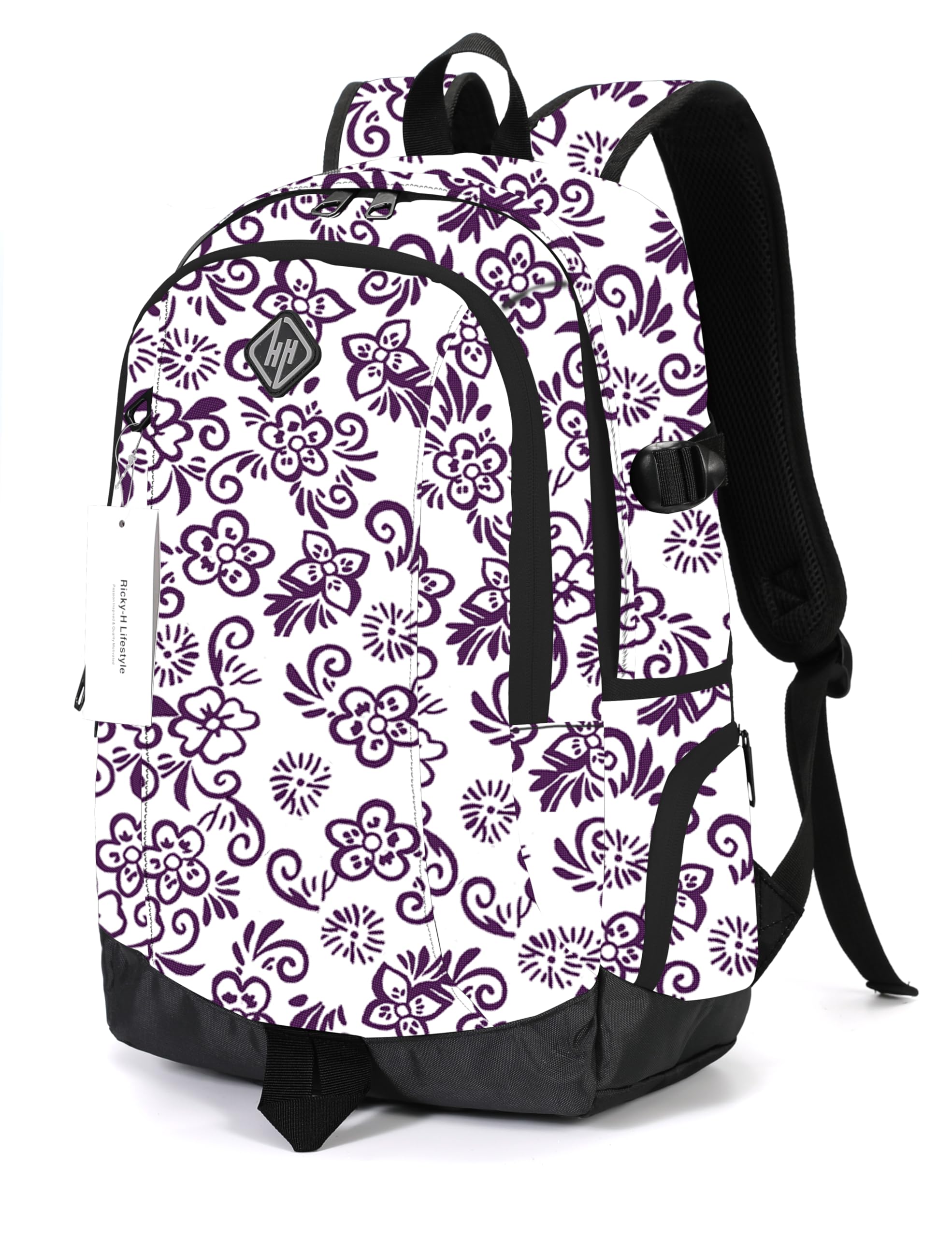 rickyh style School Backpack Travel Bag for Men & Women Lightweight College Back Pack with Laptop Compartmen