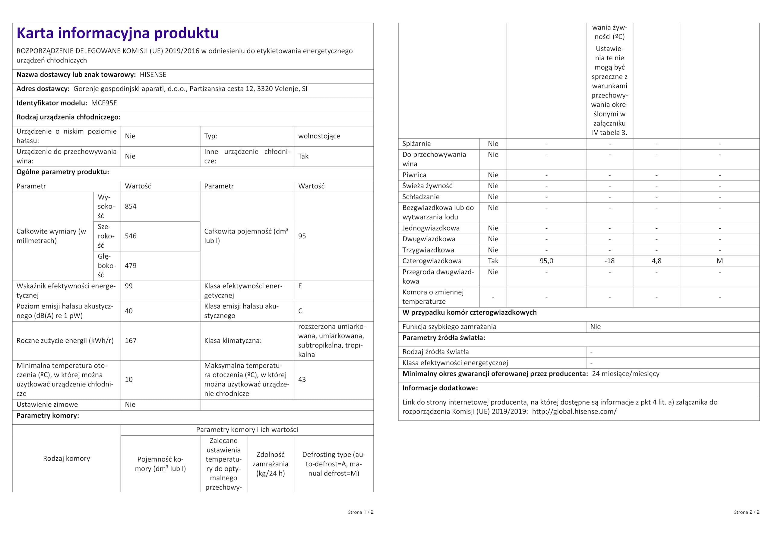 Hisense MCF95E – Congelador Baúl Capacidad 95 L, Silenciador 40 dB, Blanco, 54,6 x 47,9 x 85,4 cm