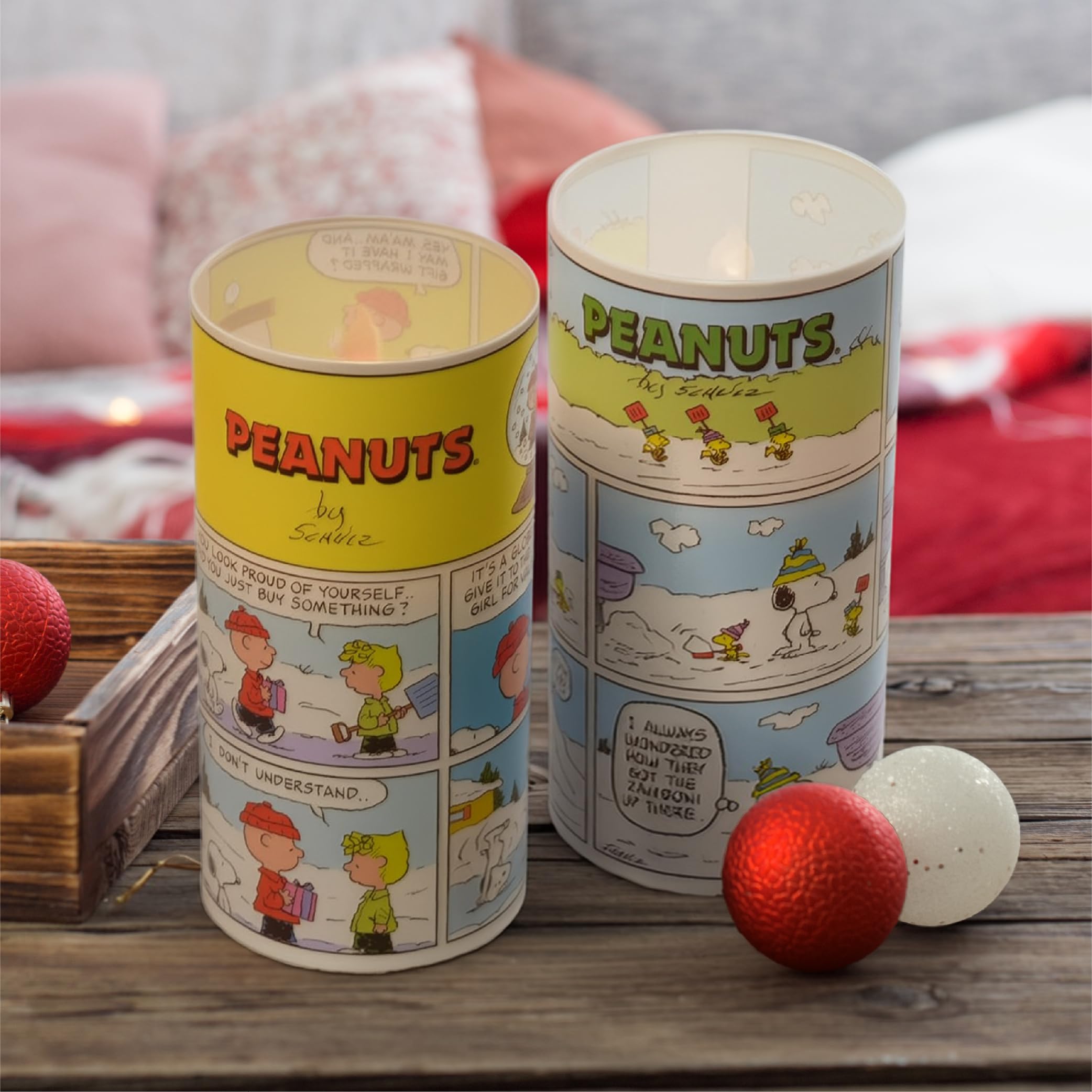 LED Flameless Cardinal & Pinecones Glass Pillar Candles - Set Of 3 Frosted Holiday Candles