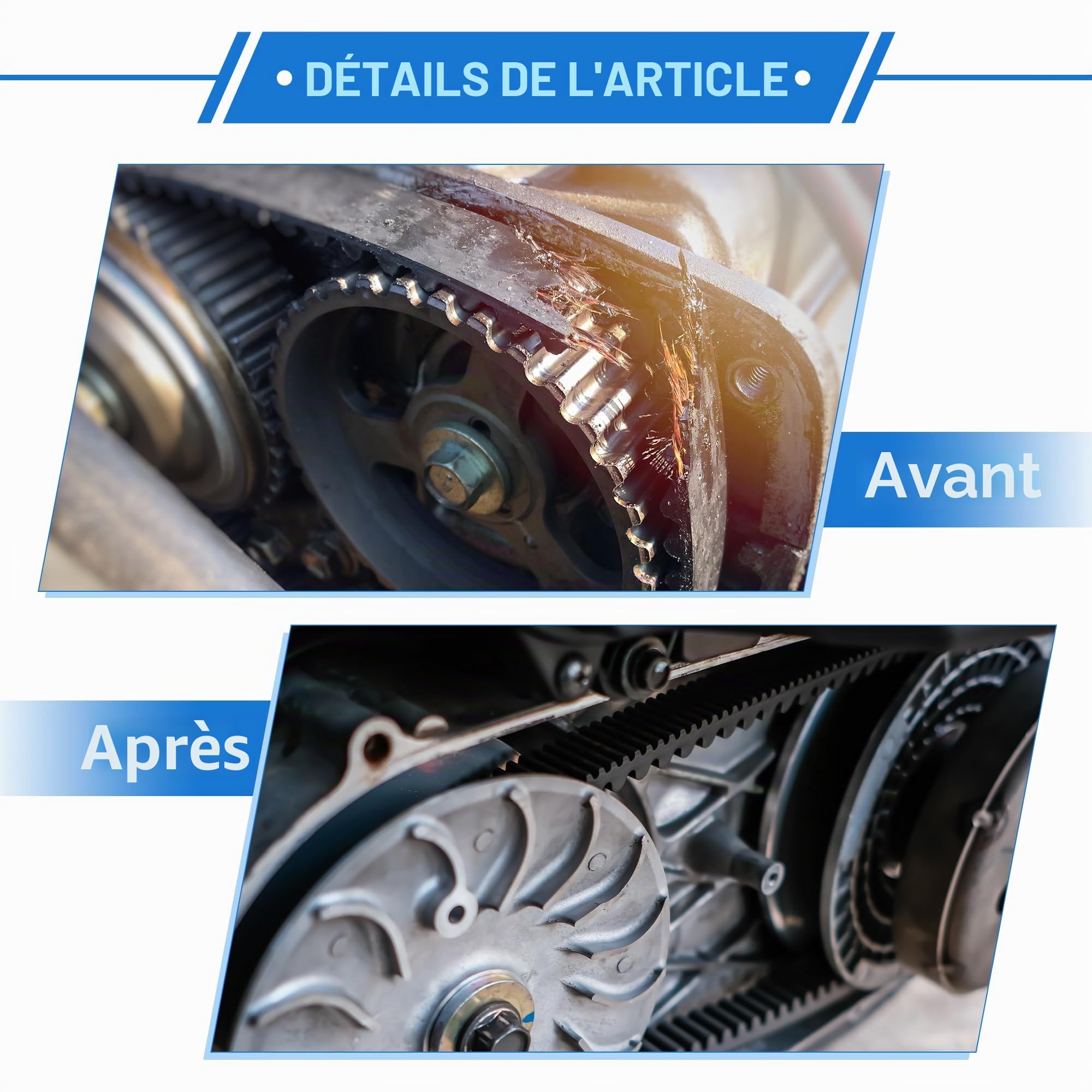 Courroie Transmission Pour Yamaha Xp530 T-Max 530 12-16 1 Pièce | Noir, Caoutchouc Et Fibre, Dimensions: 1255x40x7.5mm, Résistant À L'Usure, Pour Véhicules Tout-Terrain