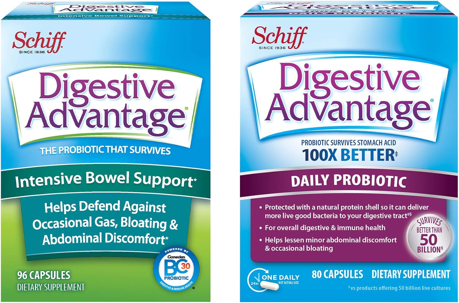 Digestive Advantage Daily Probiotic & IBS Capsule Bundle