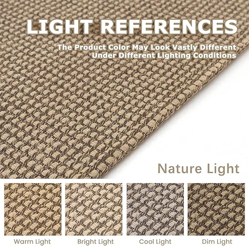 Miniatura 3 de KOZYFLY Alfombras bohemias lavables de 4 x 6 pies para dormitorio, con parte trasera de goma natural, alfombras trenzadas de algodón para el suelo,