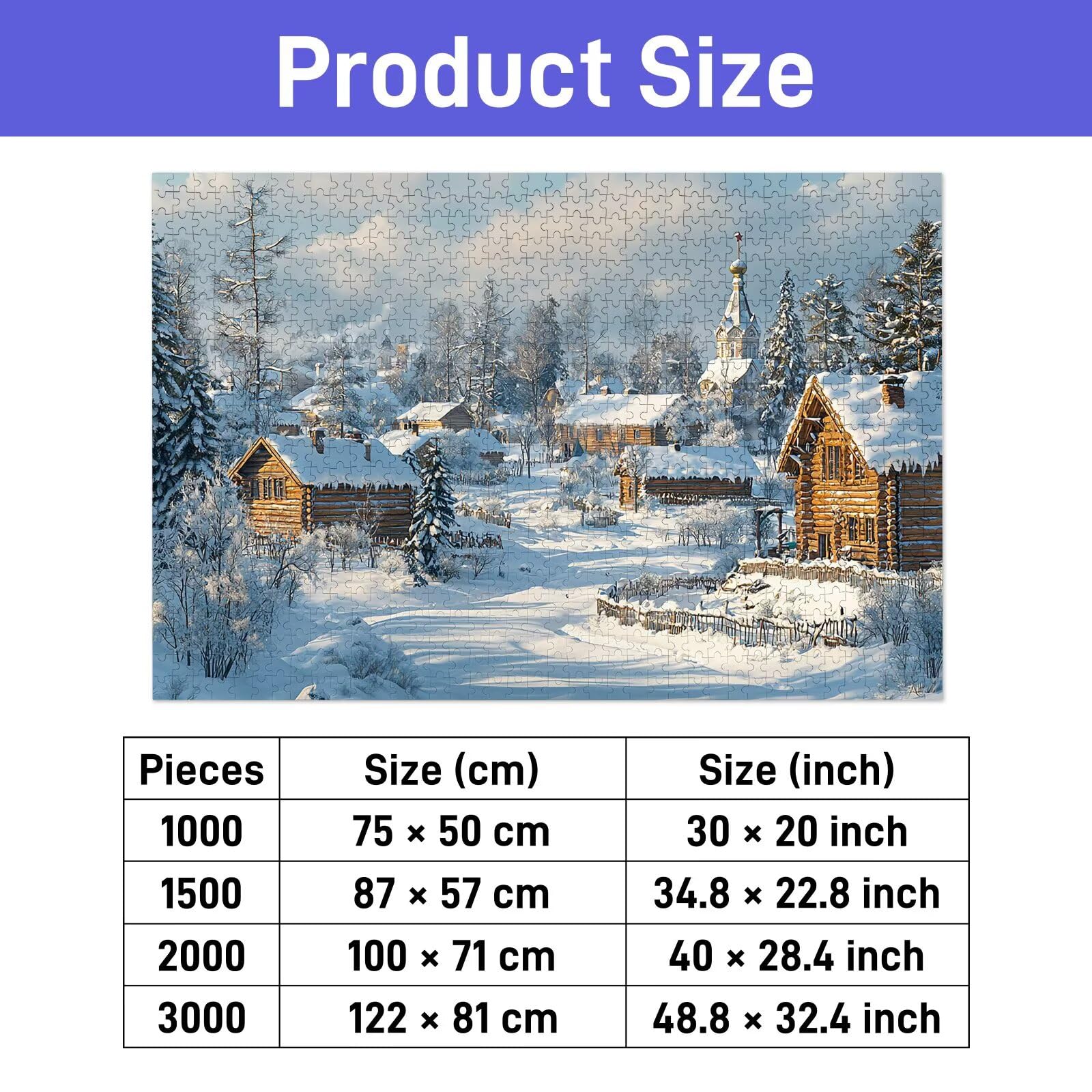 Puzzle 3000 Teile, Kleine Stadt Puzzle 3000 Teile Erwachsene, Holzpuzzle Erwachsene, EIN Herausforderndes Rätsel, Puzzlespiele für Die Ganze Familie, Holzpuzzle für Deko Wohnzimmer, Geschenke, Y-94
