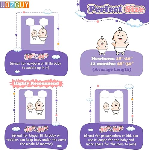 Miniatura 7 de UOZGUY Mantas de bebé personalizadas con rosa de elefante, manta de bebé personalizada con nombre para niña, mantas de bebé recién nacidas, 30 x 40