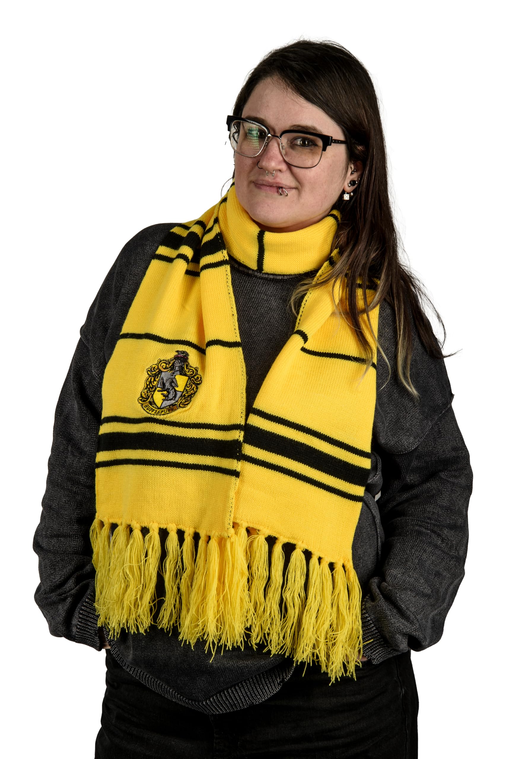 AAA Merchandise Harry Potter: House Scarf - Thin Stripes (Hanger) (Hufflepuff)