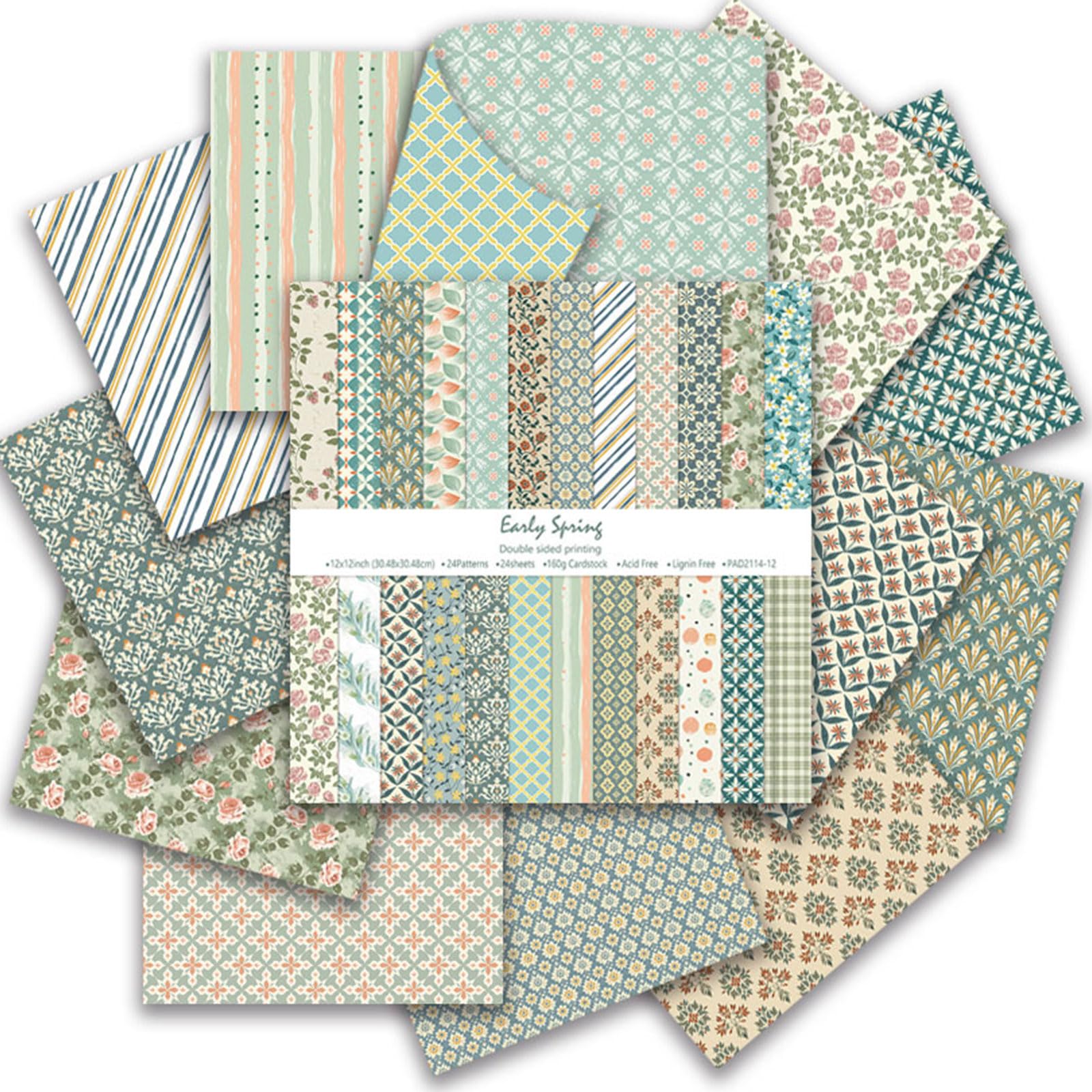 24 Blatt Scrapbook Papier, Doppelseitiges Bastelpapier 30.5