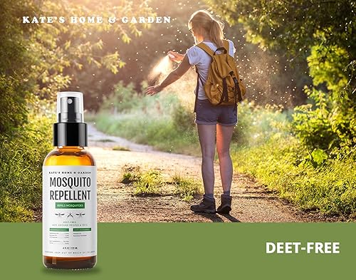 Miniatura 4 de Spray repelente de mosquitos para cuerpo, patio, niños (4 onzas) - Kate's Home & Garden. Repele mosquitos e insectos en interiores, exteriores y