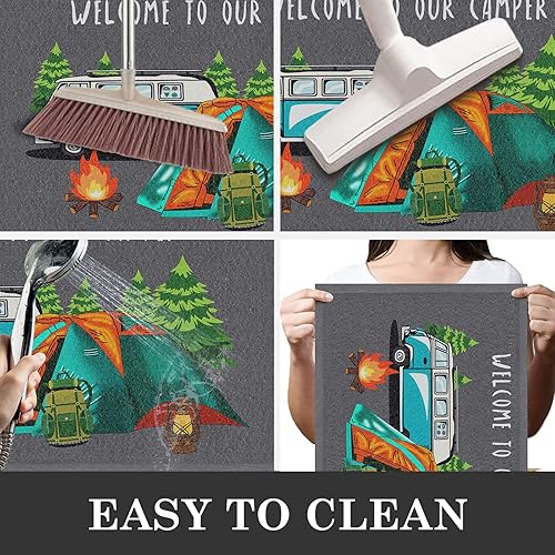 Miniatura 6 de comfoyar Tapete de verano para caravana, bienvenido a nuestra caravana, caravana, autocaravana, caravana, autocaravana, tapete decorativo para