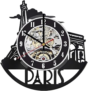 Paris Clock Vinyl Wall Clock Paris Wall Art Wall Decor Paris Handmade Clock Wall Accessories Creative Clock Paris Gift Clock Gift Cute Gift