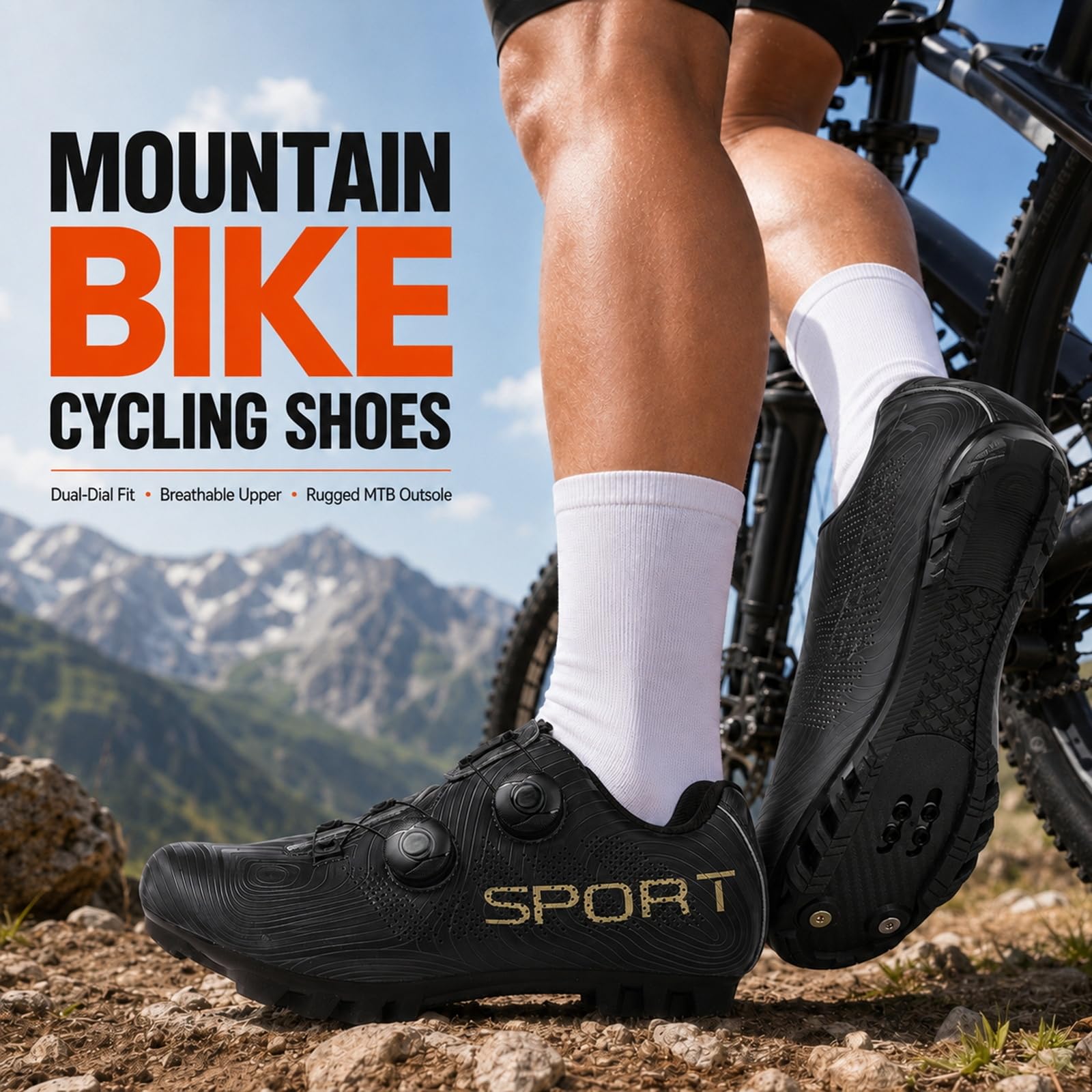 Ciclismo Zapatillas Hombres Mujeres Bicicleta Montaña Zapatos