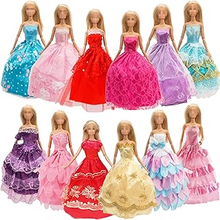 SOTOGO 12 Pieces Doll Clothes for 11.5 Inch Girl Dolls Fashion Handmade Doll Dresses Wedding Dresses Evening Dresses Party Gowns Outfit - Buy now