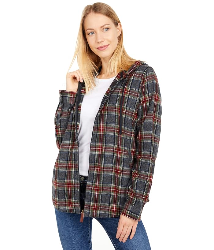 ll bean womens flannel hoodie