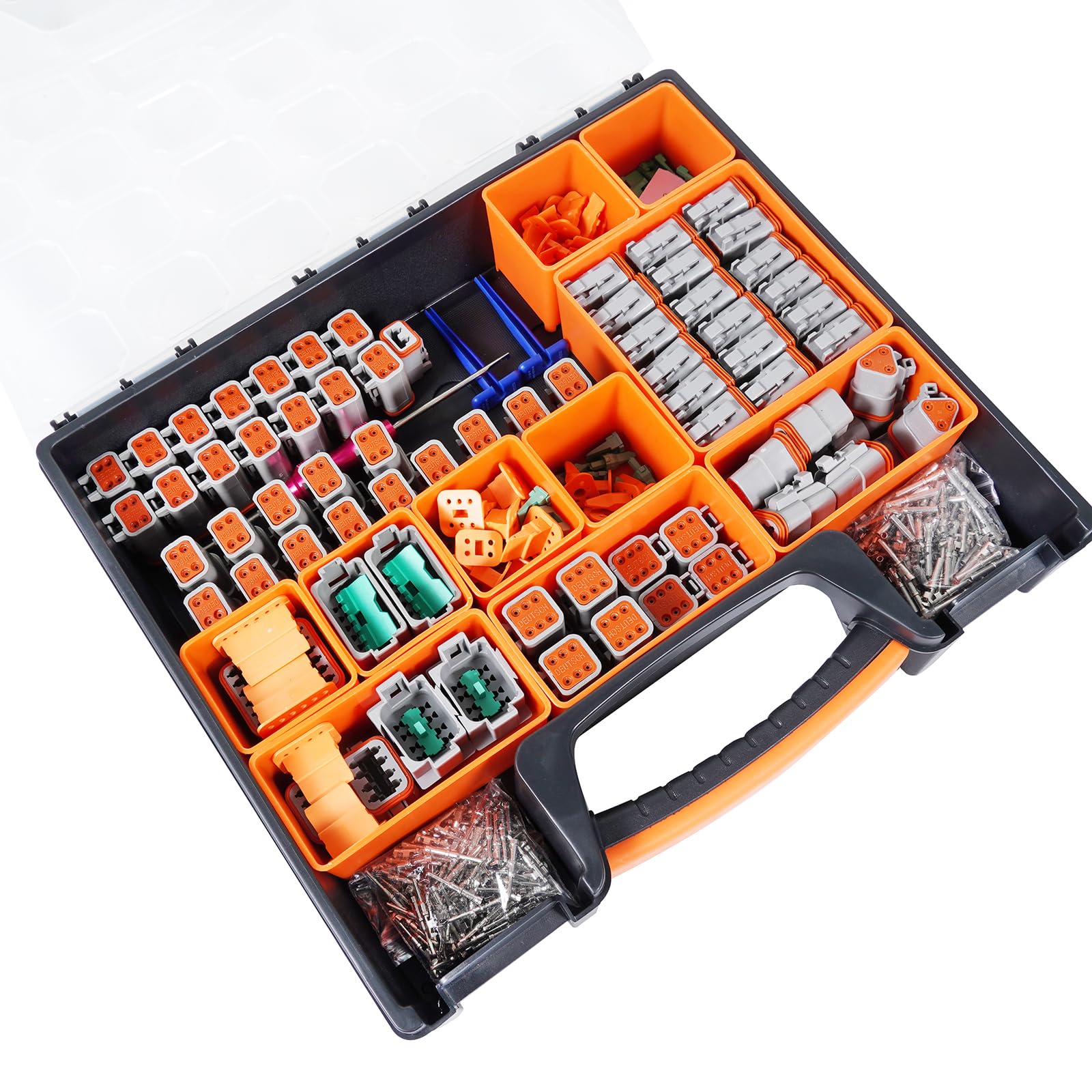 MACHSWON 604PCS DT Deutsch Connector Kit, Size 16 Stamped Formed Contacts(14-18AWG)/ DT Connector Removal Tool